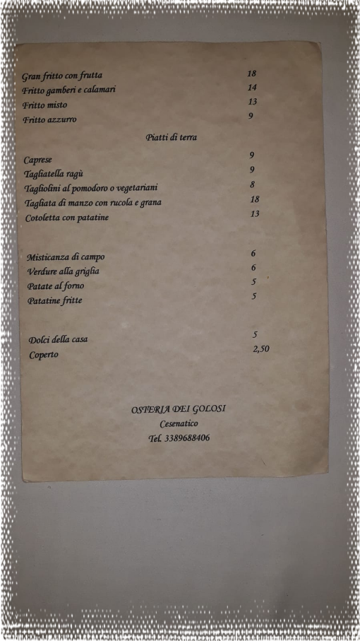 menu menu ristorante
